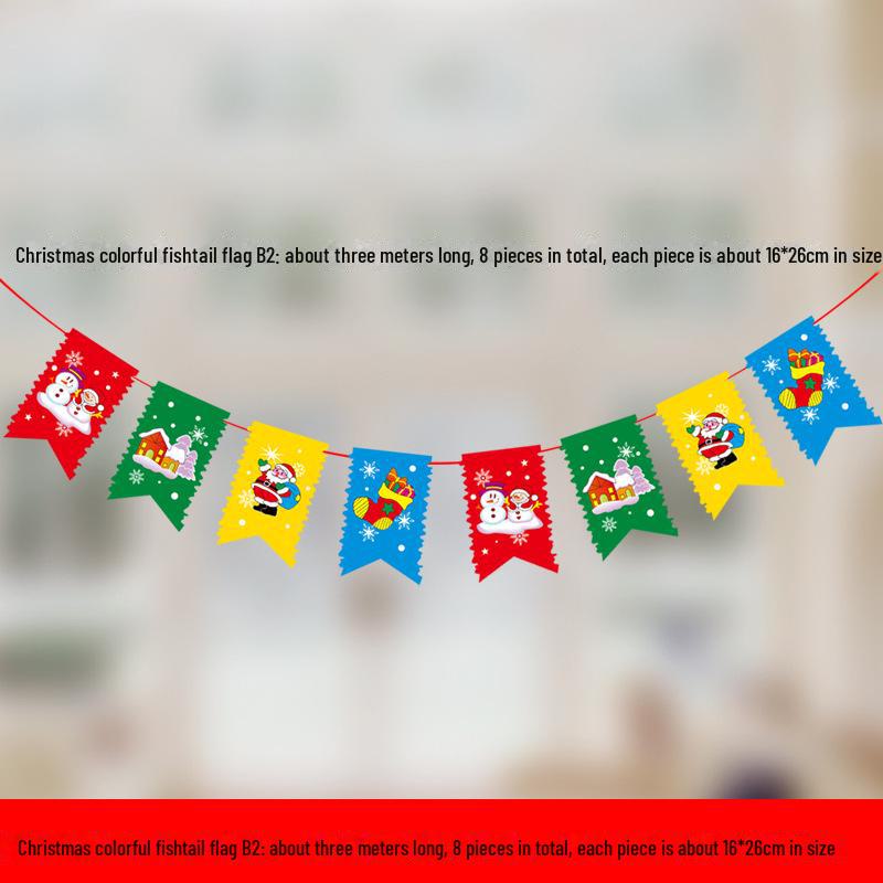 

Красочные рождественские подвесные флаги с героями мультфильмов для декора торговых центров и супермаркетов