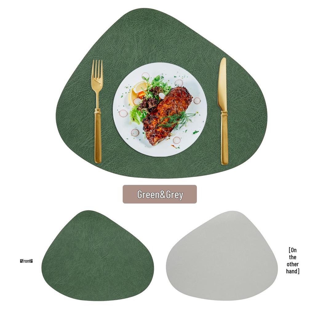 Water Drop Cowhide-Style Double-Sided Placemat: Anti-Scalding Heat Insulation Coaster, Ins Style.