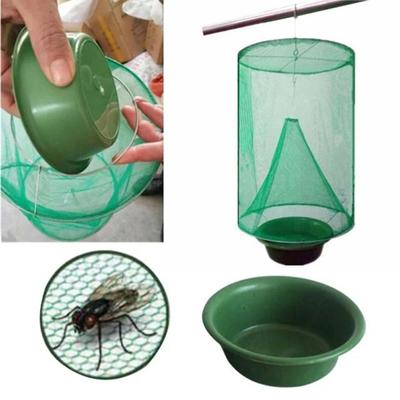 1PCS Reusable Hanging Fly Catcher Killer Flies Flytrap Cage Net Trap Pest Control Garden Hanging Flycatcher for Dropshipping