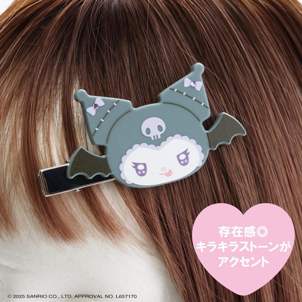Shobido Sanrio Angel and Devil Series Hair Clips Limited Original Illustration SA56457 (2 pieces) <Kuromi>