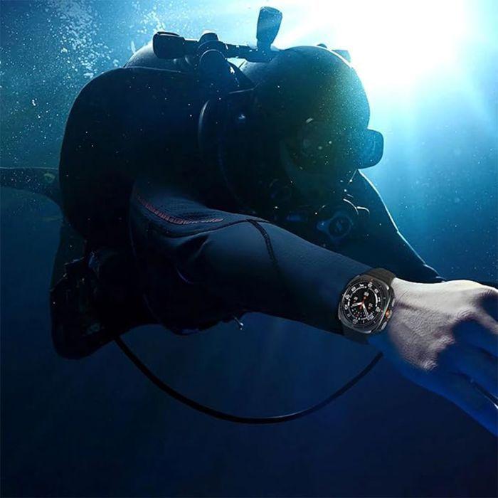 Bracelet pour Samsung Galaxy Watch Ultra 47mm, Boucle Classique Longueur Ajustable Silicone Souple Noir