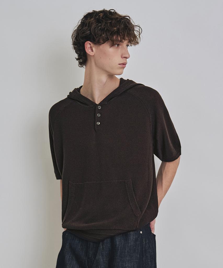 COSTUME O’CLOCK [Coclx Daily Room] Hooded Pique Half Knit 6 Color Cooskt071