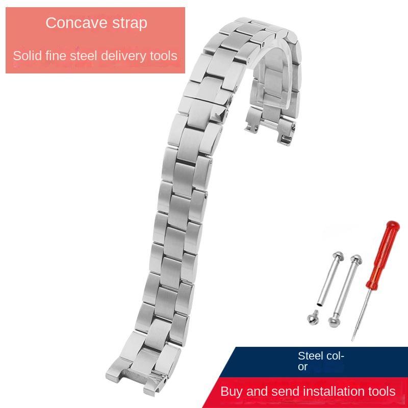 

Для Casio SHEEN Серии 5450 SHE-C100L SHE-C110 Вогнутый Браслет-цепочка из нержавеющей стали Женский ремешок для часов 14x4 мм 15x4 мм 14mm-5mm