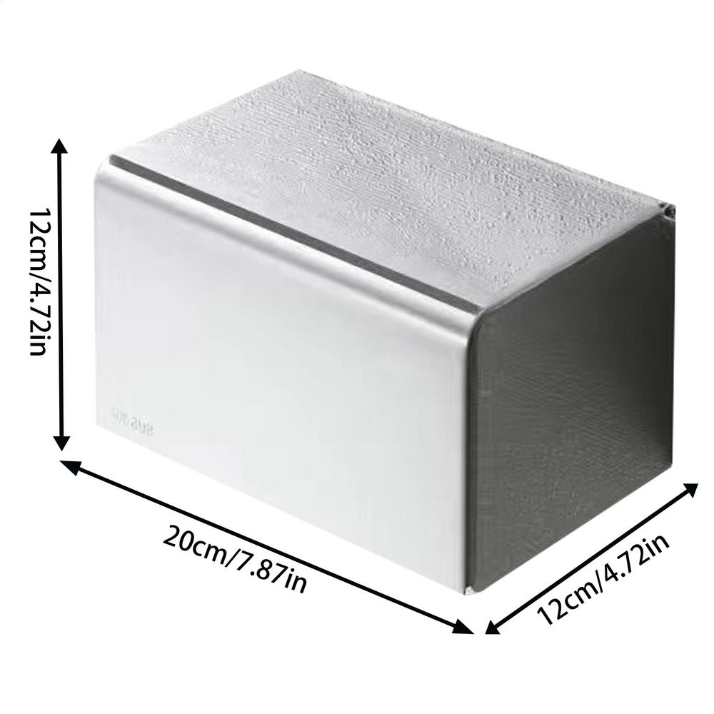 

Держатель для туалетной бумаги из нержавеющей стали, держатель для бумажных полотенец, квадратный диспенсер для туалетной бумаги, настенный ящик для туалетной бумаги, без сверления белый