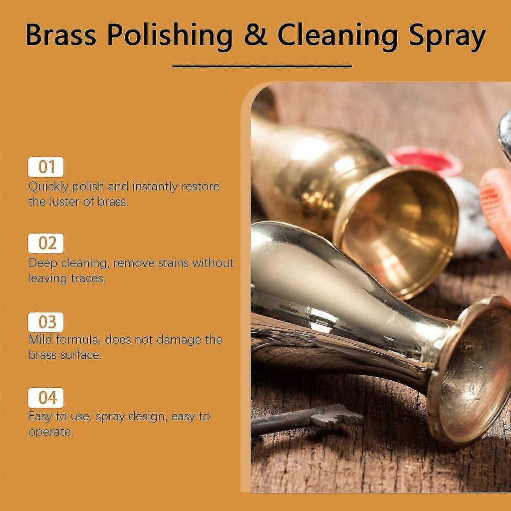 Brass Polishing Cleaning Spray Decontamination Polishing Bright Gentle Maintenance Brass Car