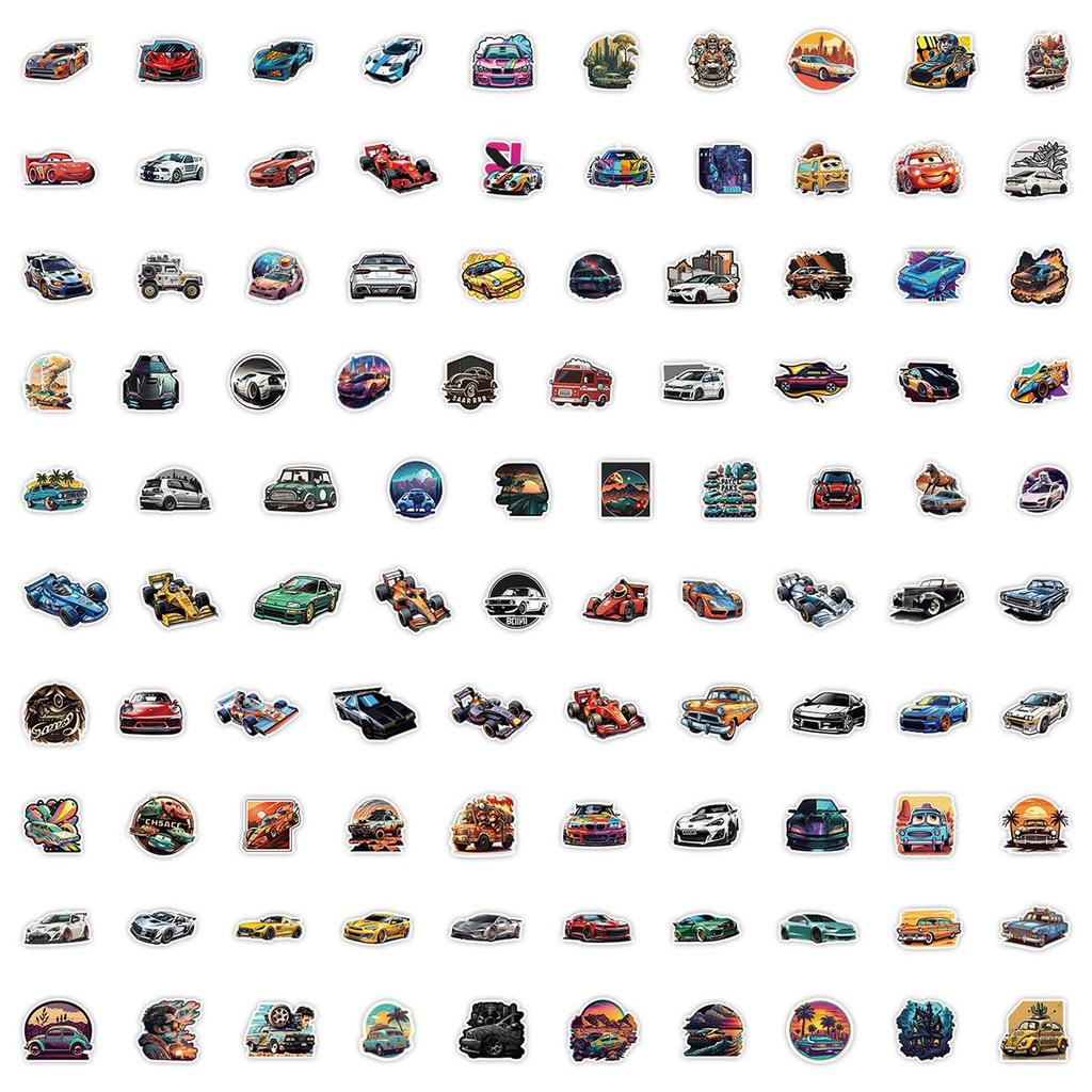 50/100 Sheets of Vehicle Stickers: Waterproof Decals for Phones, Water Bottles, and Children's Scrapbooks
