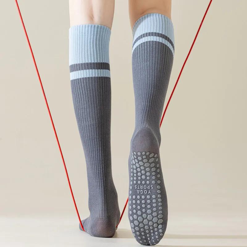 Calzini da Yoga da Donna Calze Silicone Antiscivolo Professionali Calzini da Pilates Abbinamento Colori Allenamento Indoor Fitness Danza Calzini Sportivi