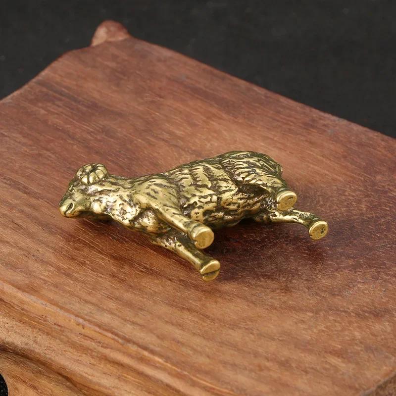 Figurine Piccole di Pecore in Ottone Retrò Miniature Decorazione per la Casa Ornamento da Scrivania Decorazione Animale da Tè Artigianato Antico Decorazioni per la Casa Regali