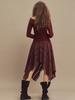 Cecese Bohemian Lace Cut Skirt Burgundy