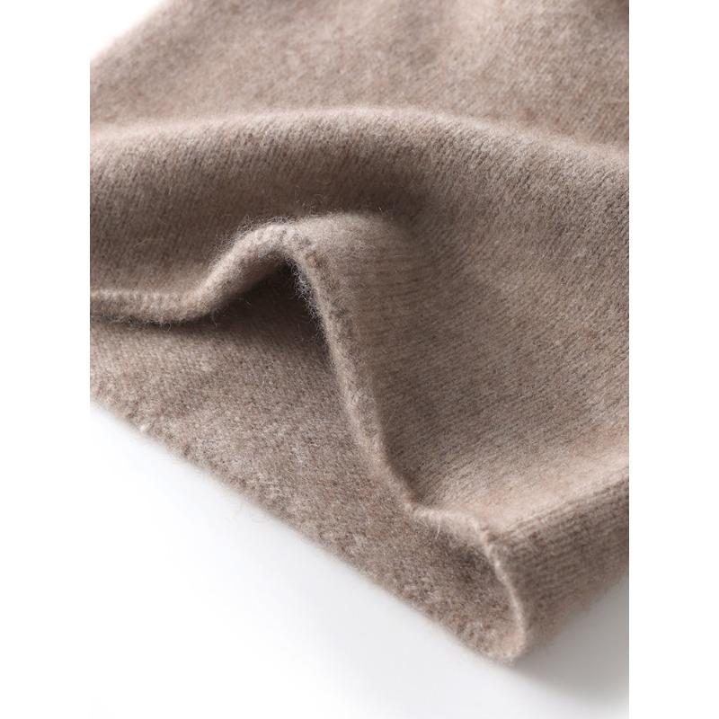 Women Knitted Hats Solid Color Rolled-up Thickened Warm Ear-protecting Cashmere Hats Autumn Winter Outdoor Wear Caps for Unisex