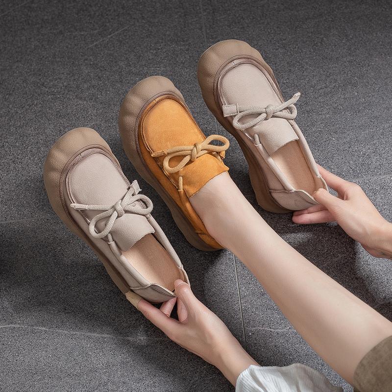 Fashion AIYUQI Women's Sneakers Genuine Leather 2025 New Non-Slip Women German Training Shoes Large Size Lace-Up Female Loafers