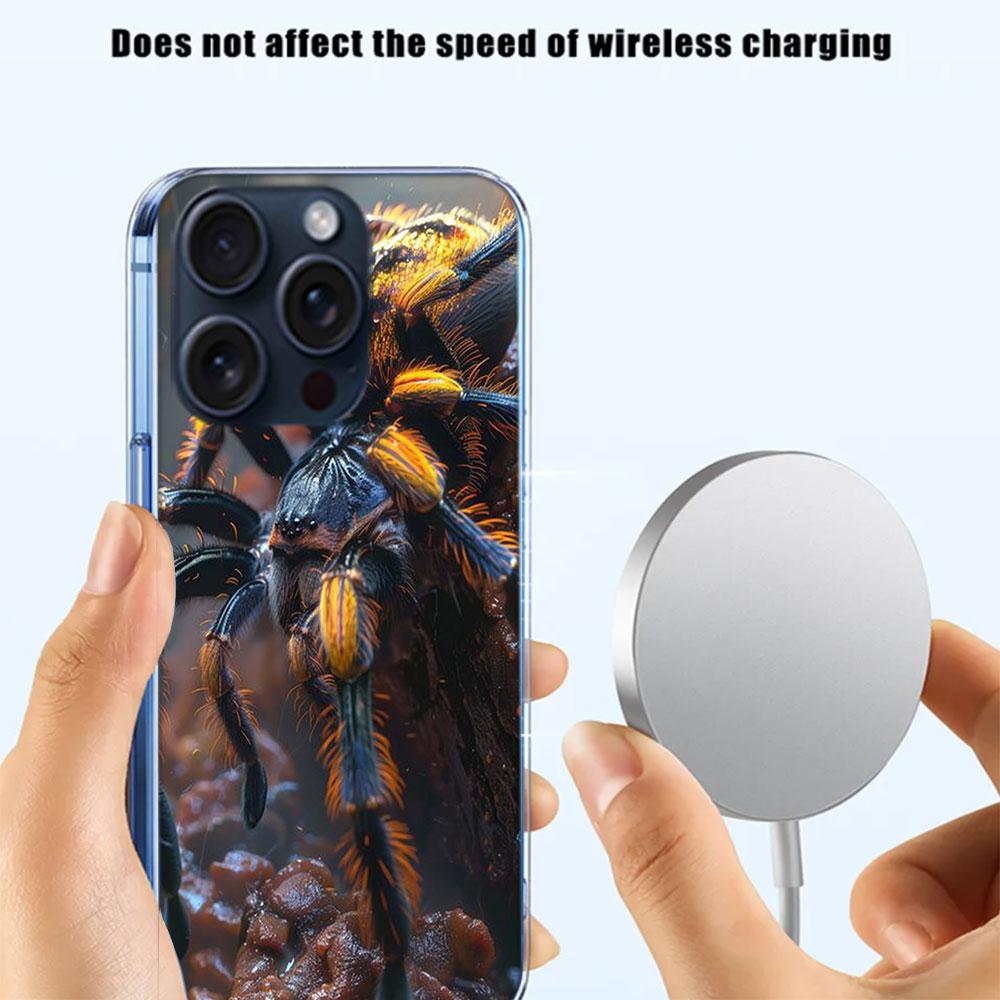 Spiders on the Spider Web Clear Phone Case For Iphone 17 Air 16 Pro Max 15 Pro 14 Plus 17E 16E 11 13 12 Mini Cover Cases Fundas