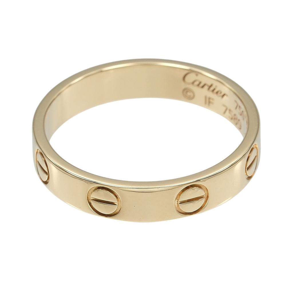 CARTIER Love Small Model Ring K18 yellow gold #5.4(US Size) 2.78g Women Used