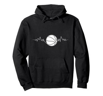 Basketball Herzschlag Streetball Hoodie für Basketballspieler