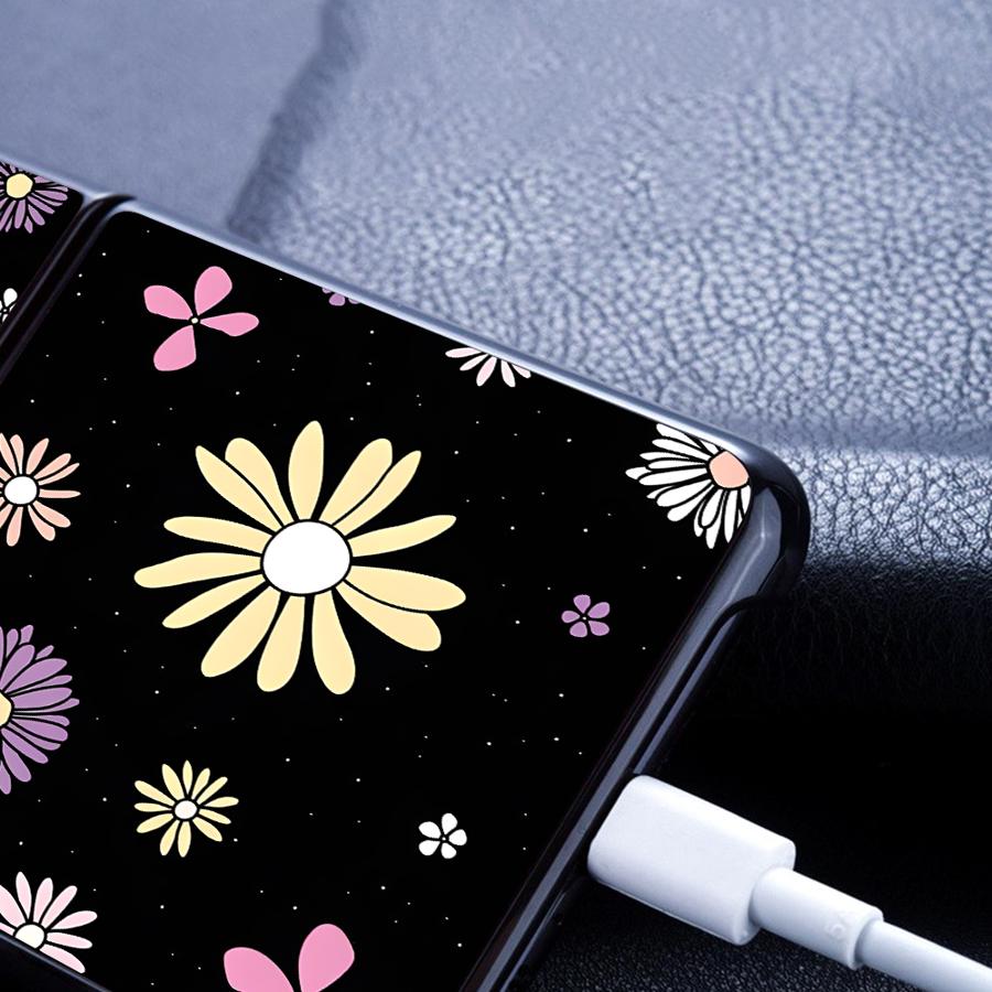 Cherry Blossom Daisy Case for Samsung Galaxy Flip6 Flip3 Flip7 FE Flip5 Z Flip 7 6 5 4 3 Flip4 Back Phone Cover Funda