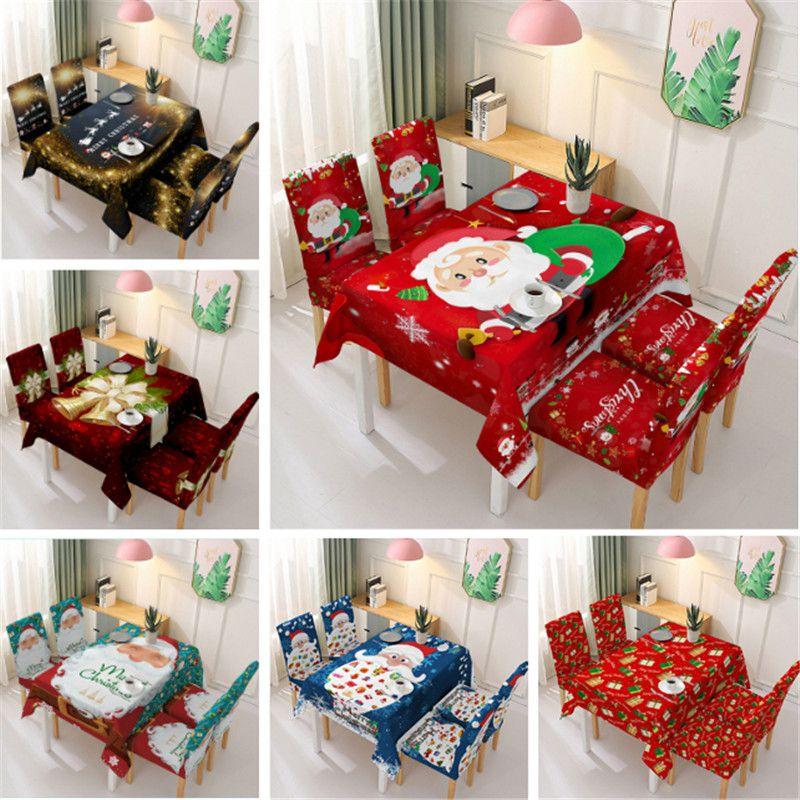 Luxurious Waterproof Tablecloth With Chair Cover For Festive Holiday Gatherings
