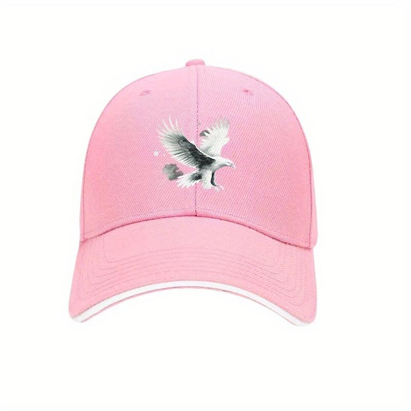 Eagle Flying Graphic Baseball Cap Polyester Casual Sun Protection Adjustable Dad Hat for Men Women