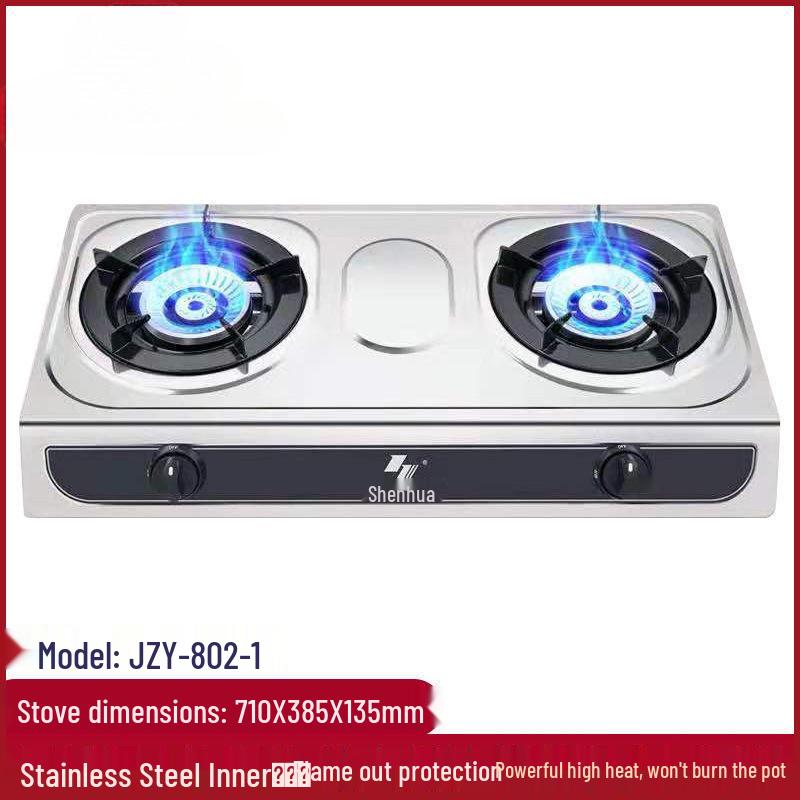 Мощная энергосберегающая газовая плита с двумя конфорками для дома - Совместима с природным газом или СУГ