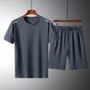 Set Estivo Sportivo Casual in Seta di Ghiaccio ad Asciugatura Rapida Popolare T-shirt a Maniche Corte, Pantaloncini e Pantaloni da Uomo