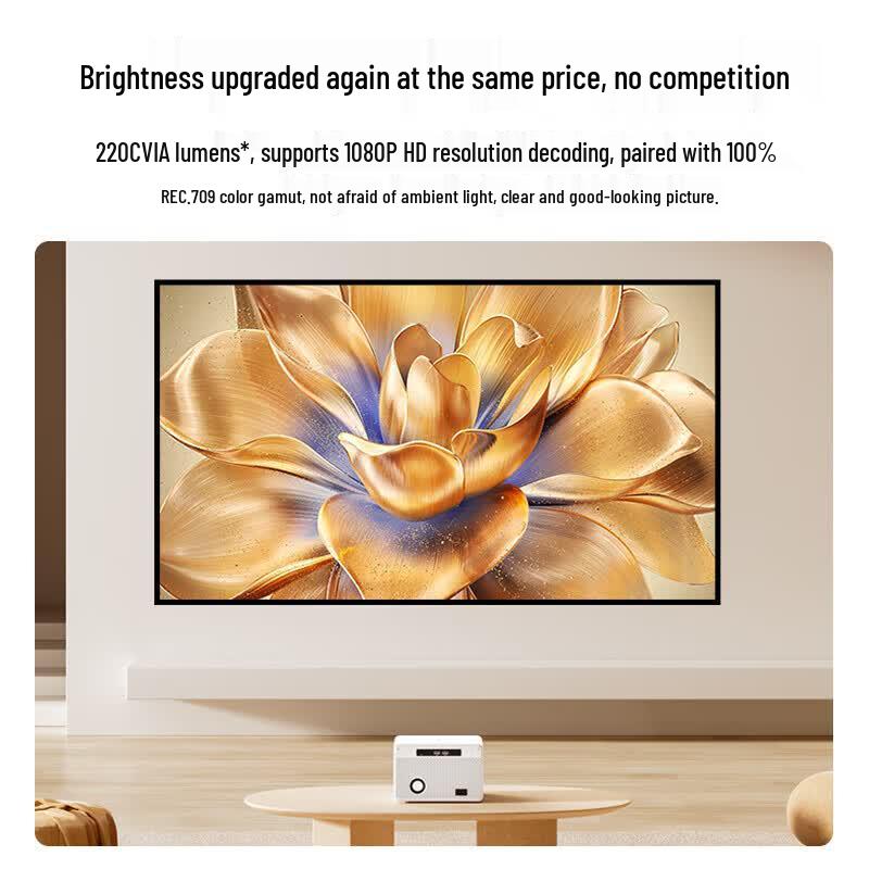 KONKA H4 Pro Portable Projector with Gimbal Stand & Folding Screen (CN version)