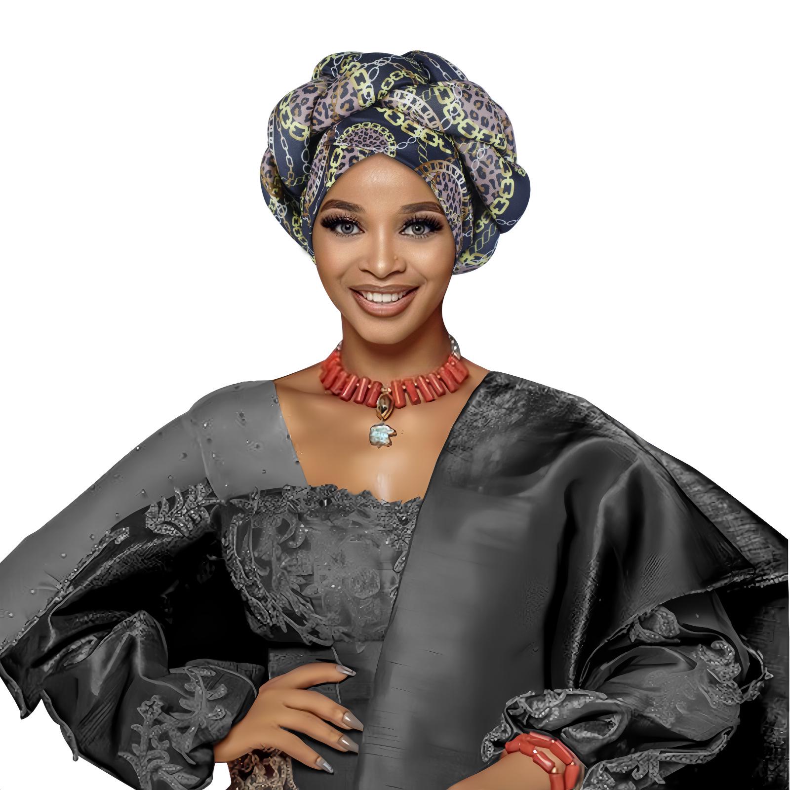 Женский этнический принт, повязка на голову из овечьей кости, плетеная толстой косой - европейская и американская мода One Size