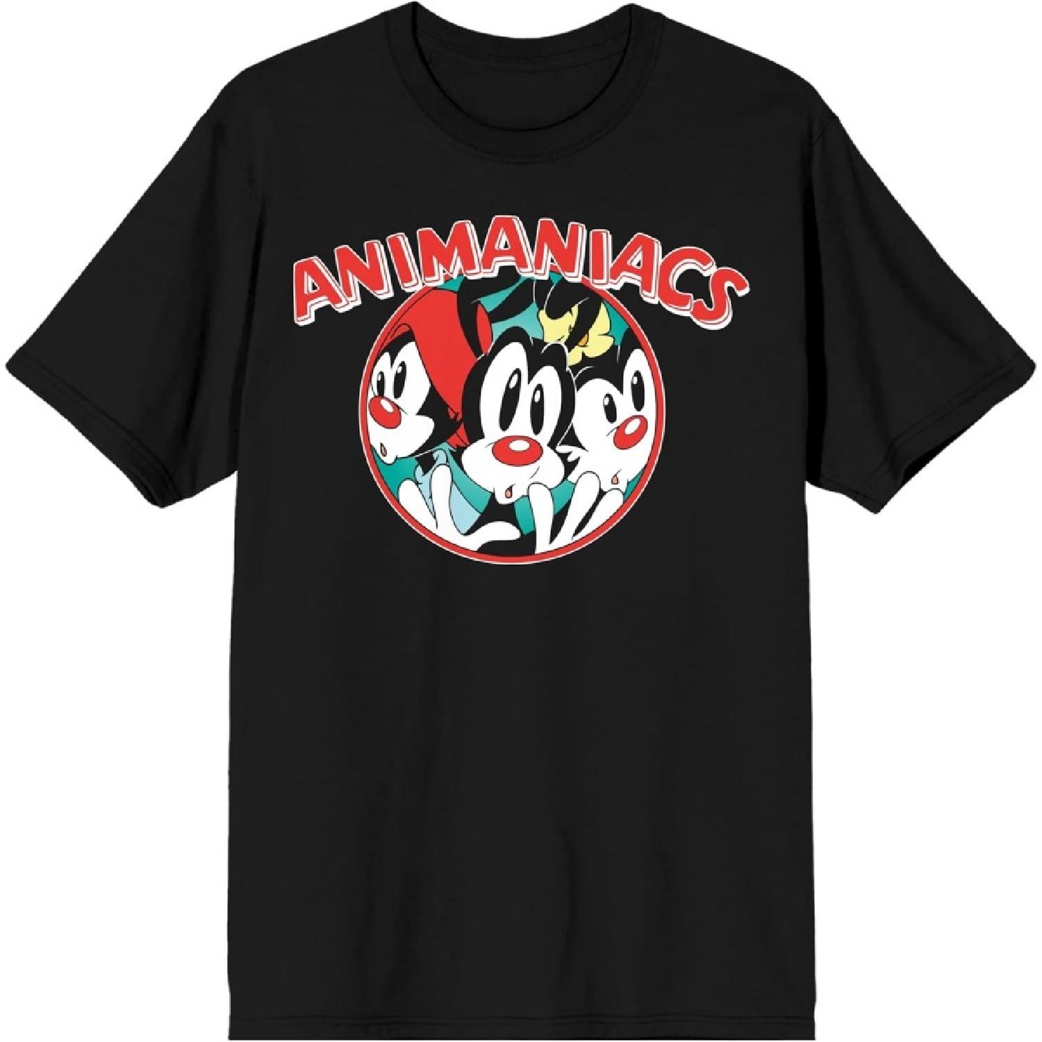 Animaniacs Cartoon Sibling Circle Men s Black T-shirt XXXXXL разноцветный