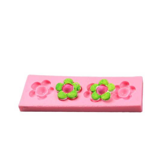 Cute Flower Mold Fondant Silicone Cake Decor Soap Chocolate Clay DIY Mould