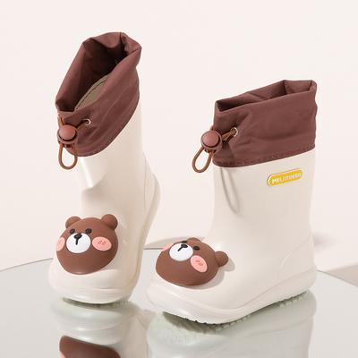 Zapatos para Niños, Zapatos para Niñas, Botas de Lluvia Lindas y de Dibujos Animados, Zapatos de Agua hasta la Mitad de la Pantorrilla, Diseño Antideslizante