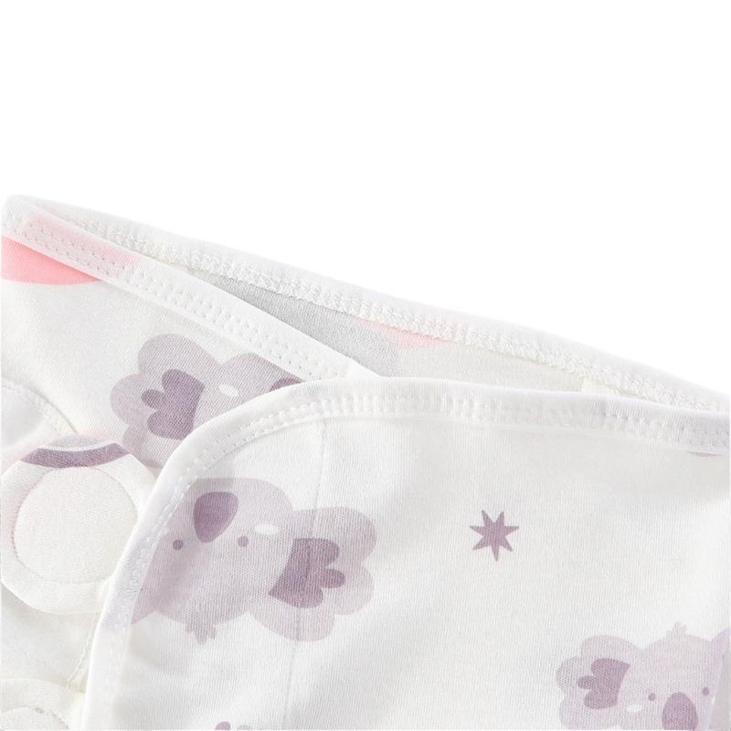 2PCS Set Newborn Swaddle Wrap with Bear Ear Hat Soft Cotton Anti‑Startle Adjustable Anti‑Kick Baby Sleepsack Breathable Infant Sleeping Blanket