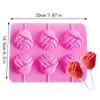 3D Roses Lollipop Mold Food Grade Silicone Chocolate Candy Molds Non-Stick Kitchen Cookie Fondant Baking Tools