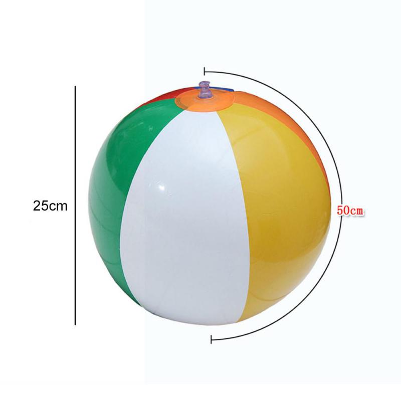 25/30/36cm Inflatable Beach Ball PVC Water Balloons Rainbow-Color Balls Summer Outdoor Beach Swimming Pool Float Swimming Rings