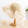 New Summer Wavy Straw Hat Fashionable Windproof and Breathable Versatile Sun Hat Women's Ultraviolet Sun Protection Sun Protection Hat