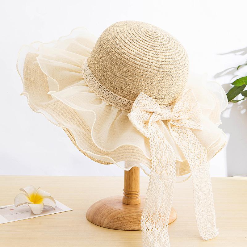 New Summer Wavy Straw Hat Fashionable Windproof and Breathable Versatile Sun Hat Women's Ultraviolet Sun Protection Sun Protection Hat