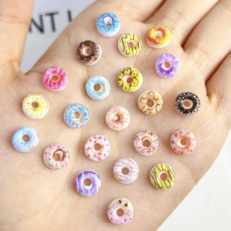Internet Celebrity Donut Nail Art Accessories Cute Luminous Imitation Dessert DIY Cream Glue Nail Art Decorations Nail Art Accessories Mixed Style