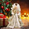 2025 Christmas Tree Topper Angel Fairy With White Feather Wings no light 3d Christmas Tree Top Decoration Ornament