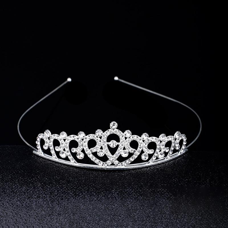 1PC Crystal Exquisite Rhinestone Children Girls Jewelry Gifts Hair Accessories Wedding Tiaras Queen Princess Crown Women Headband