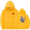 Unisex Anime-Inspired Hooded Sweatshirt With Ribbed Hem Loose Fit 81-90% Cotton 400g Weight Wear