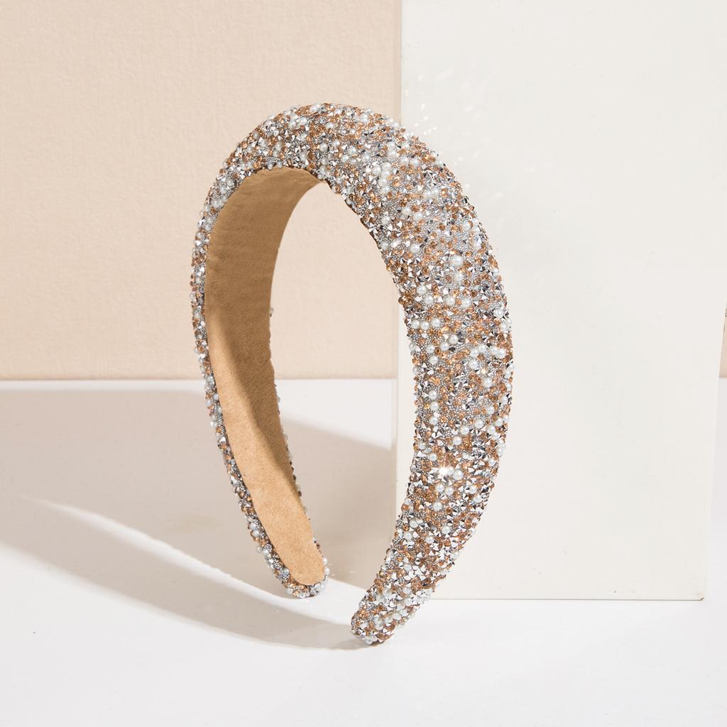 Luxury Sponge European American Style Girls' Daily Party Fashion Glitter Crystal Rhinestone Headband Hair Accessory Fine Women's