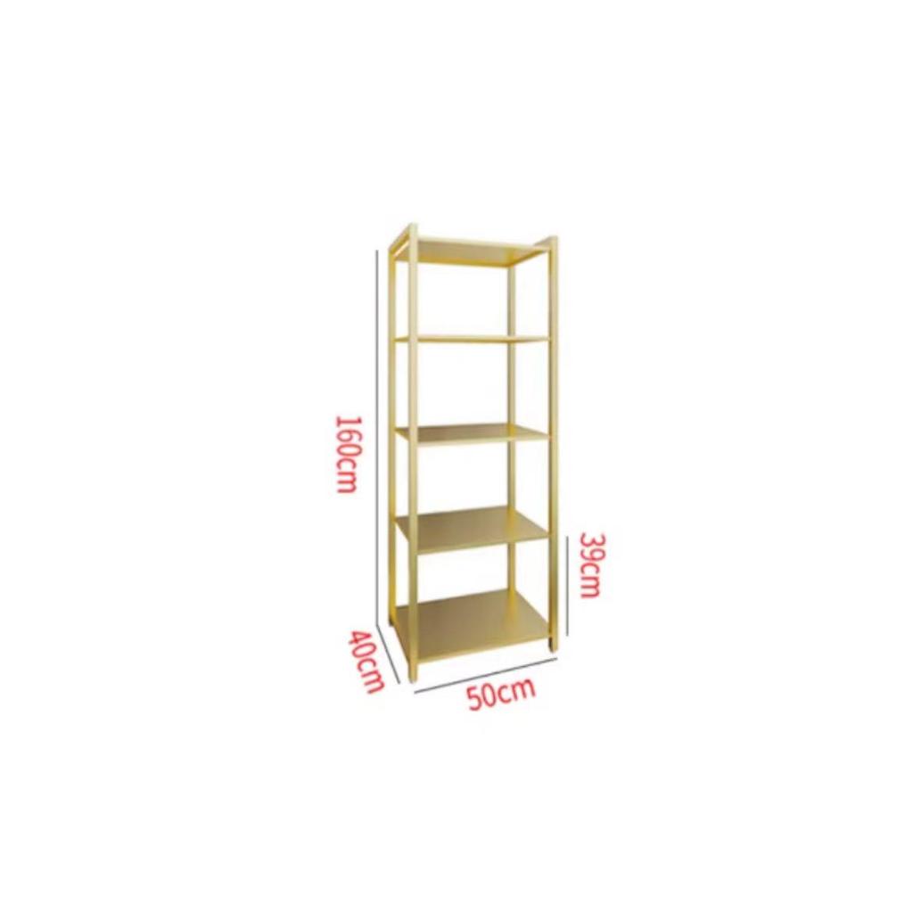Women’s Clothing Floor Rack - Gold Display for Store & Live Broadcast