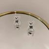 Silver Needle Transparent Bear Earrings Women's Fashion Personality Temperament New Trendy Cold Wind Stud Earrings
