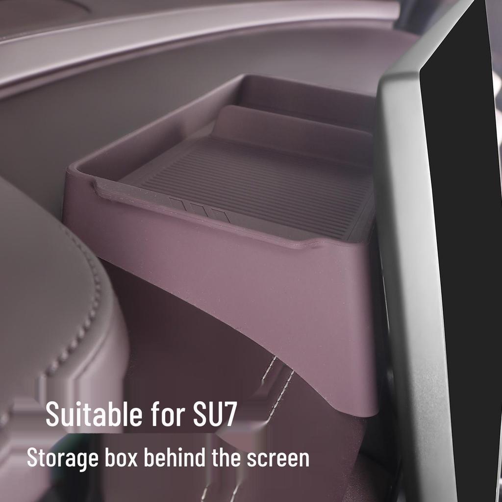 Rear Console Organizer for Xiaomi SU7 - Decorative Storage Box and Accessories Holder