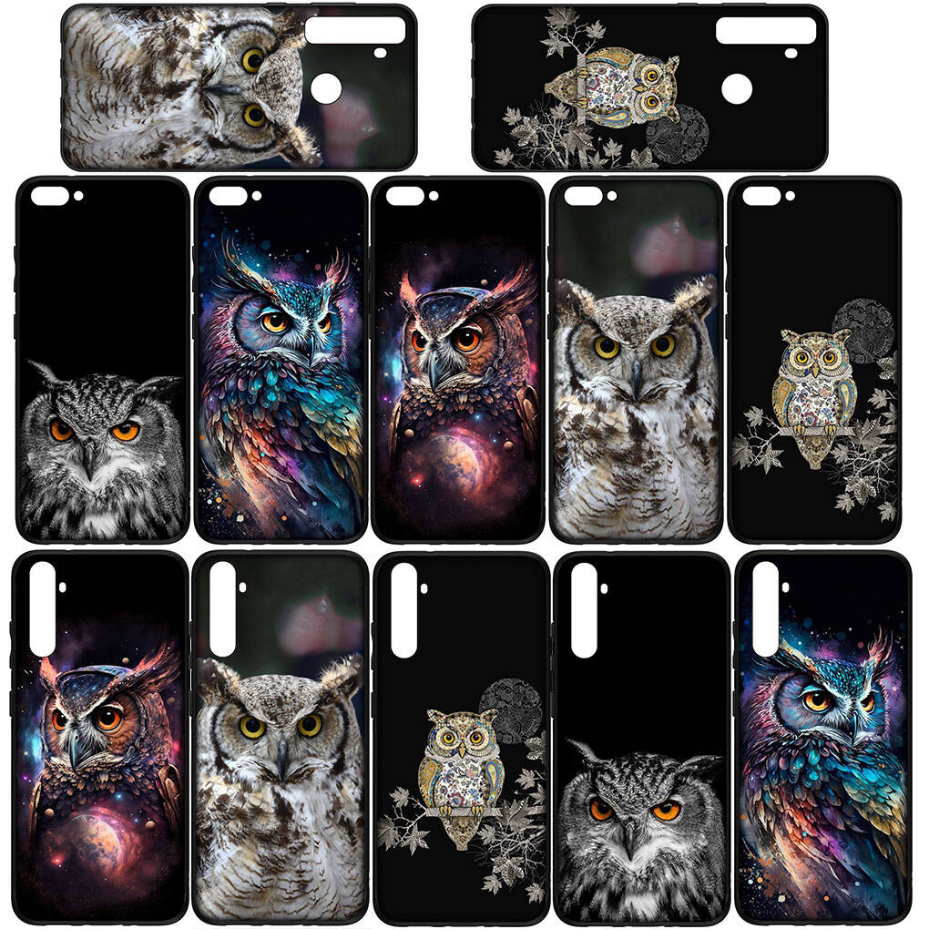 for Samsung Galaxy S25 S24 S23 S22 S20 S21 Ultra FE Plus A17 A37 A57 A56 A55 A06 A16 A15 A36 A26 A35 A05 A25 A54 A34 S10 Phone Case Owl Cover