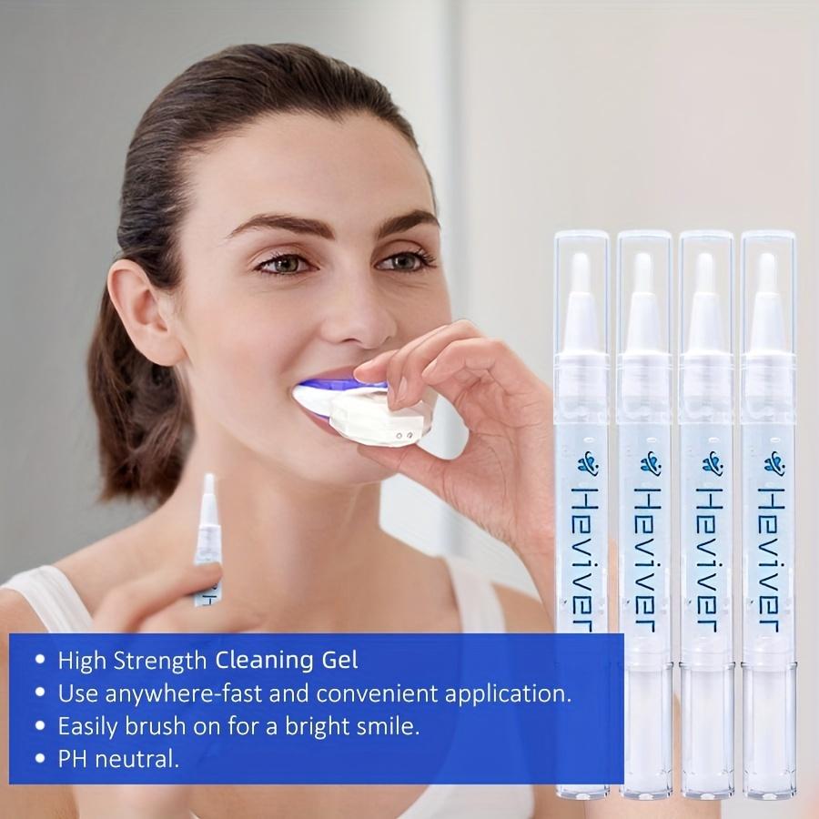 Heviver Elektrická sada na bělení zubů se studeným modrým LED světlem a 4 bělícími gely, Dentální bělící systém pro péči o ústní dutinu a zuby