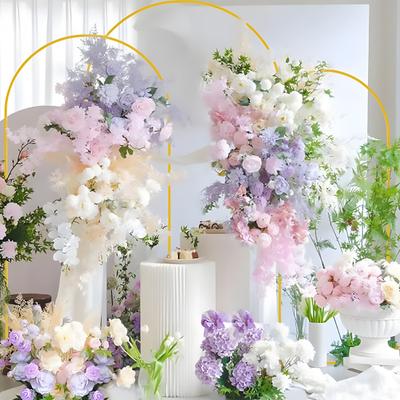 Metal Arch Backdrop Stand 4ft/5ft/6ft/6.6ft Gold Wedding Arch Stand Frame Flower Balloon Photography Arched Frame