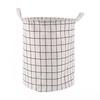 Household Dirty Clothes Basket, Toy Storage Bucket, Grid Fabric Large Foldable Waterproof Storage Basket