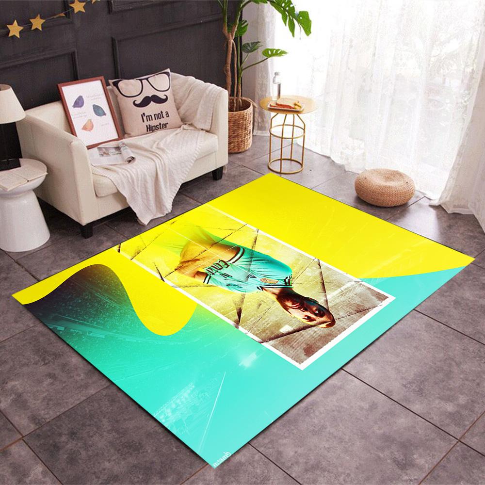 Football Player Action Floor Mat Suitable for Decorate room Outdoor Foyer Dining Room Antislip Carpet Office home decor