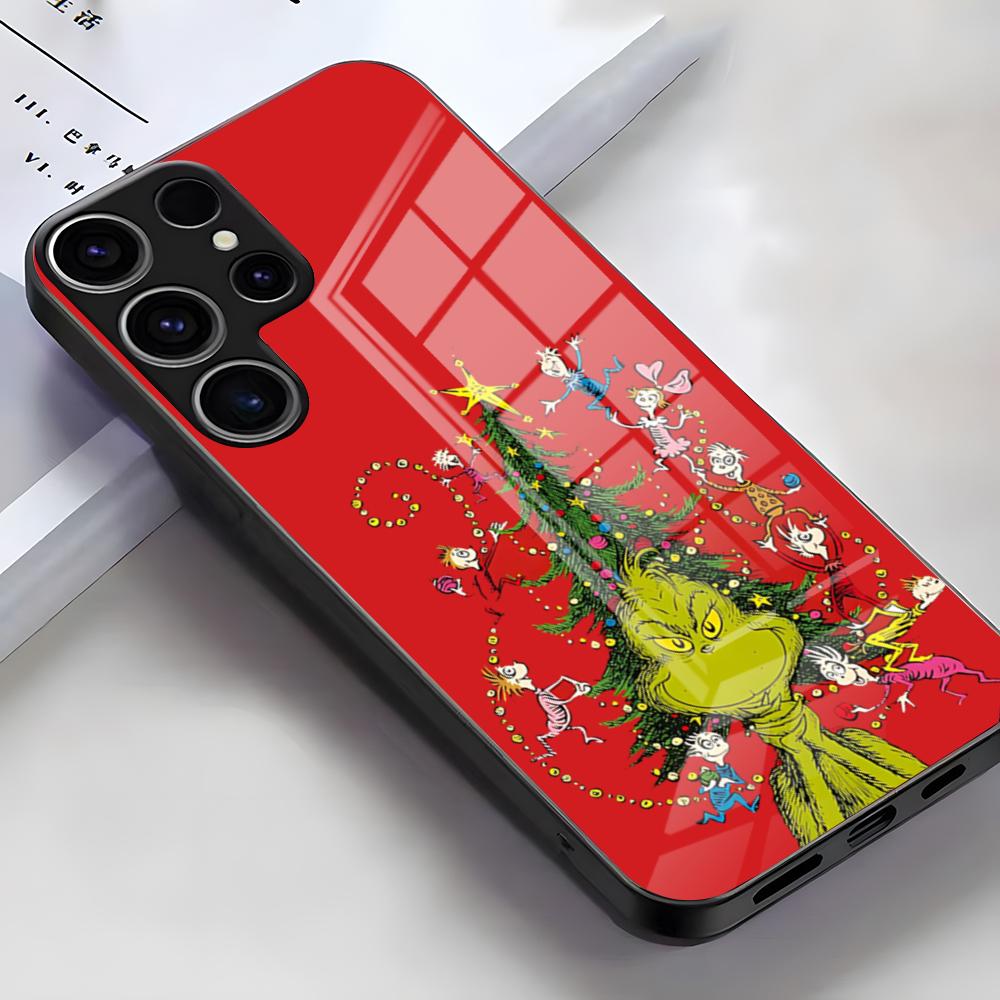 

Christmas T-The G-GrinC-chs-S Phone Case For Samsung S26 S25 Edge Ultra S23 S22 S21 S20 Ultra Plus S24 Fe A54 A53 A25 Glass Cove Samsung S25 Ultra