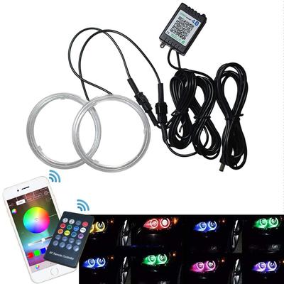 AUTOYUZU COB Squid Ring, Tagfahrlicht, LED für Auto, RGB Scheinwerfer, Bluetooth-Steuerung, Smartphone-App,