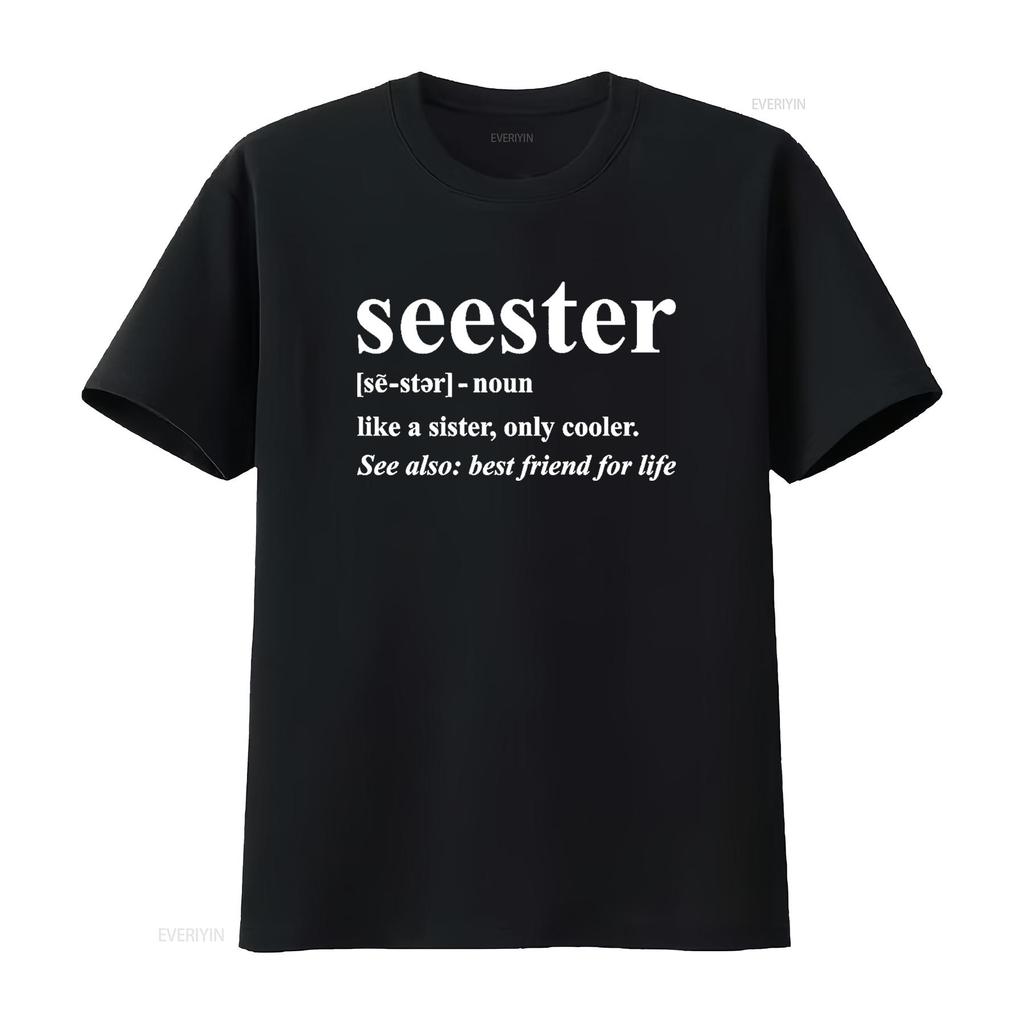 Go All Out Adult Seester Like A Sister Only Cooler T Shirt Vintage Washed Fashion Unisex Soft Top For Everyday Wear
