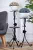 Kwietnik Metalowy Czarny Z Różą 55 Cm